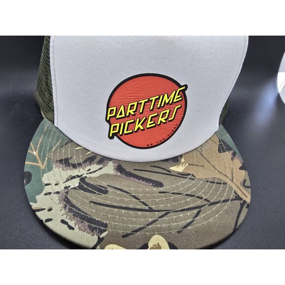 Part Time Pickers Truckers Camoflauge Snapback Hat OSFM NEW With Sticker - Picture 5 of 13